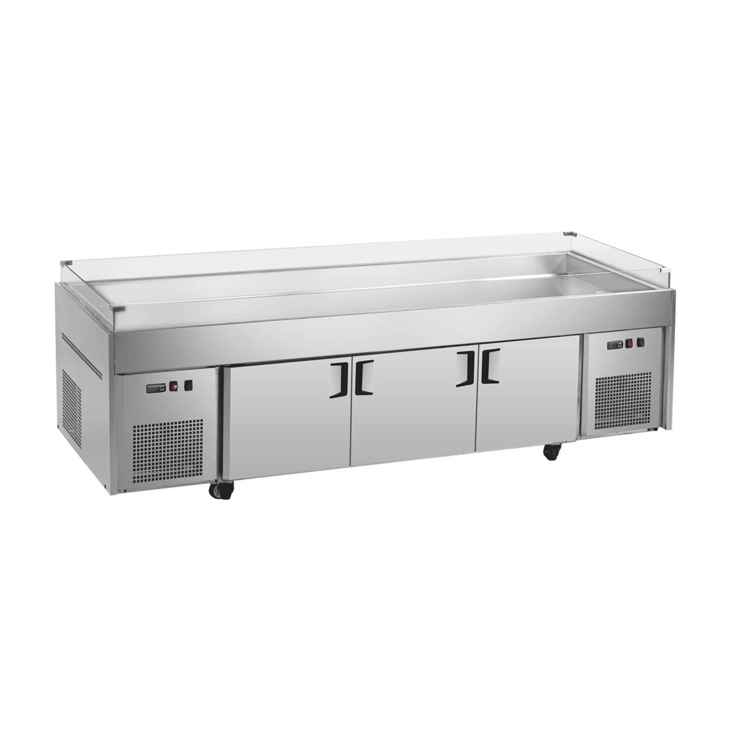 Mesa de exhibición de hielo Serie BT-A - Tipo A (luz azul)