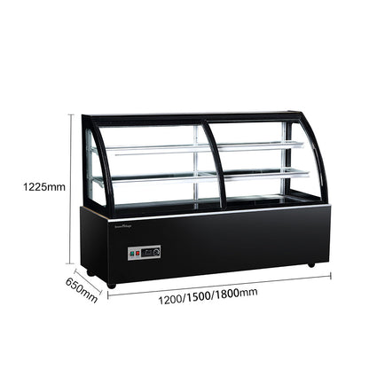 Vitrina vertical para pasteles Serie DG-FY - Curvada (dos estantes)