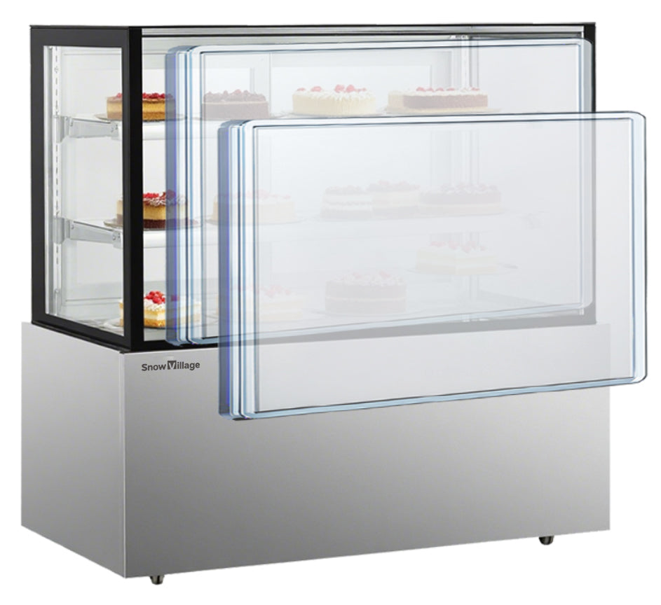Cake Upright Showcase Serie DG - Tres estantes (recto)