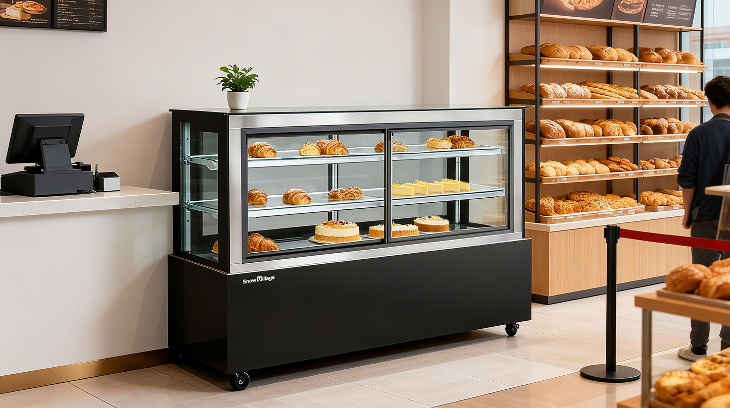 Cake Upright Showcase Serie DG - Dos estantes (recto)
