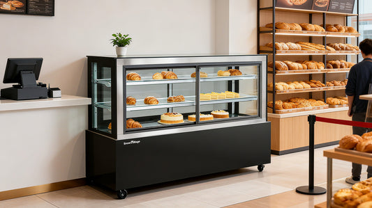 Cake Upright Showcase Serie DG - Dos estantes (recto)