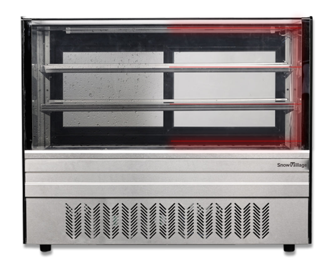 Cake Showcase Serie DG-TZ Encimera - Recta (Dos estantes)