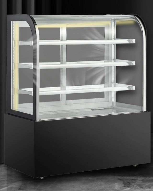 Cake Upright Showcase Serie DG - Tres estantes (curvados)
