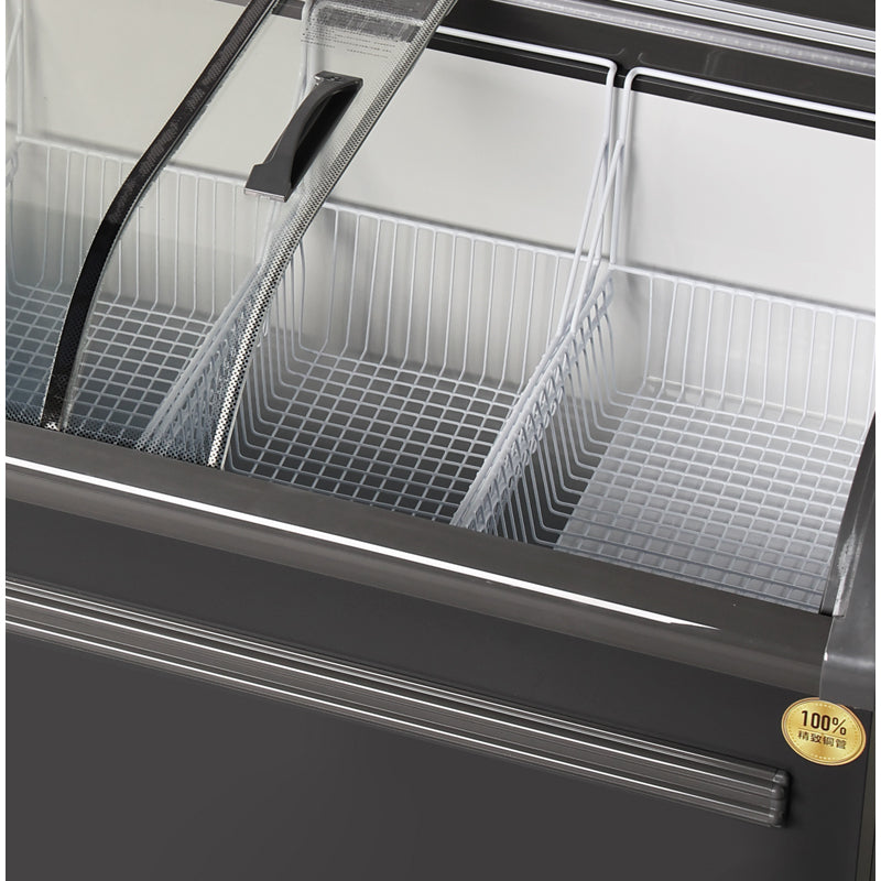 Congelador de isla serie SD/SC de refrigeración estática: dos puertas corredizas (curvadas)