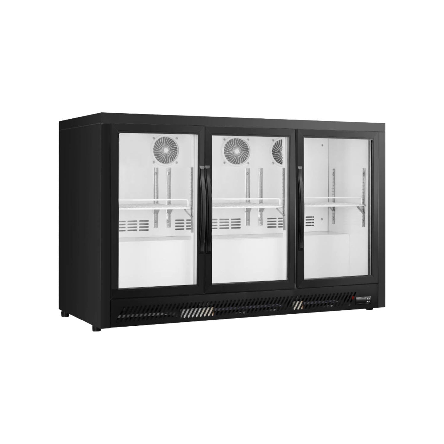 Vitrina vertical con puerta de vidrio Serie de enfriadores con barra trasera de enfriamiento ventilada BT - 1/2/3 puertas