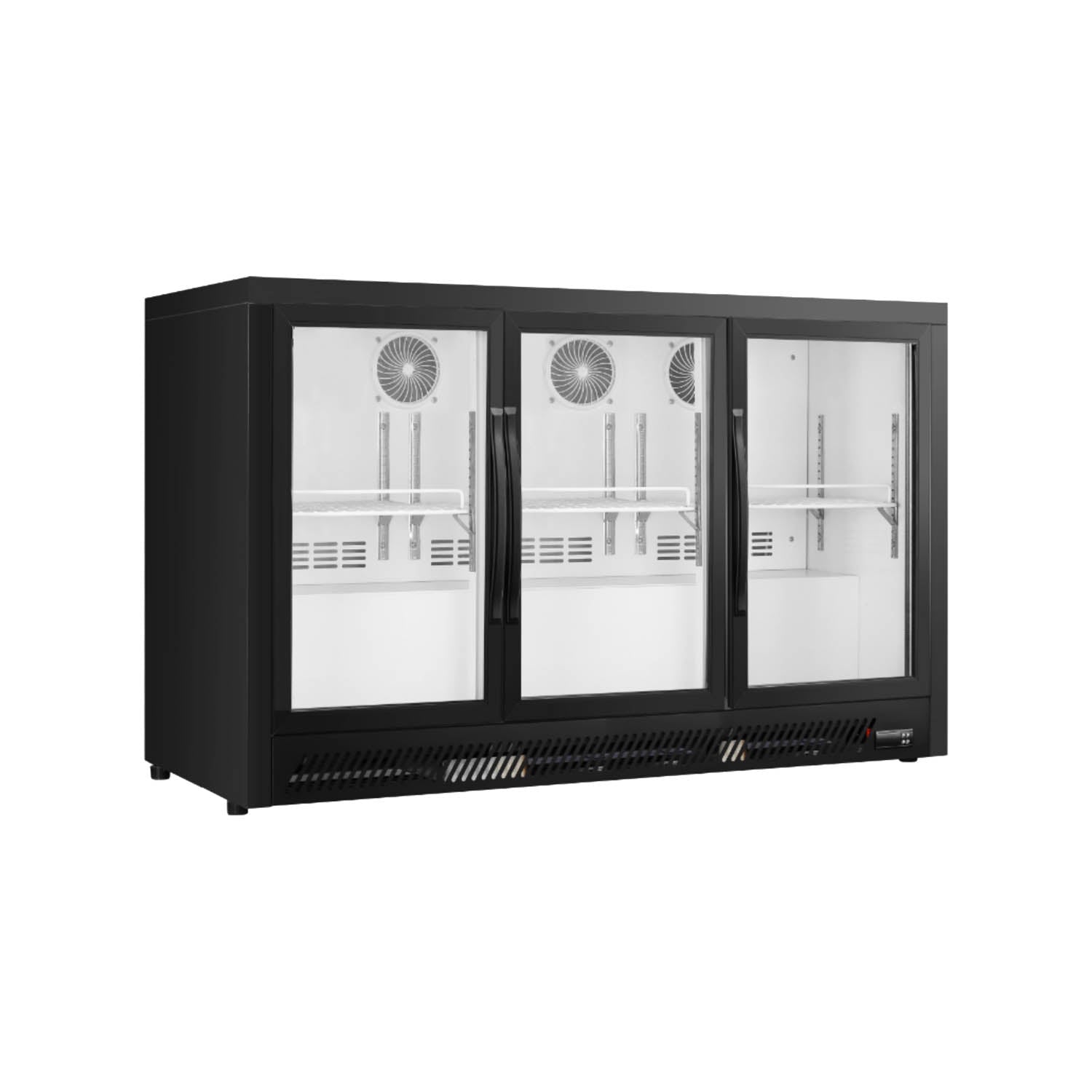 Vitrina vertical con puerta de vidrio Serie de enfriadores con barra trasera de enfriamiento ventilada BT - 1/2/3 puertas