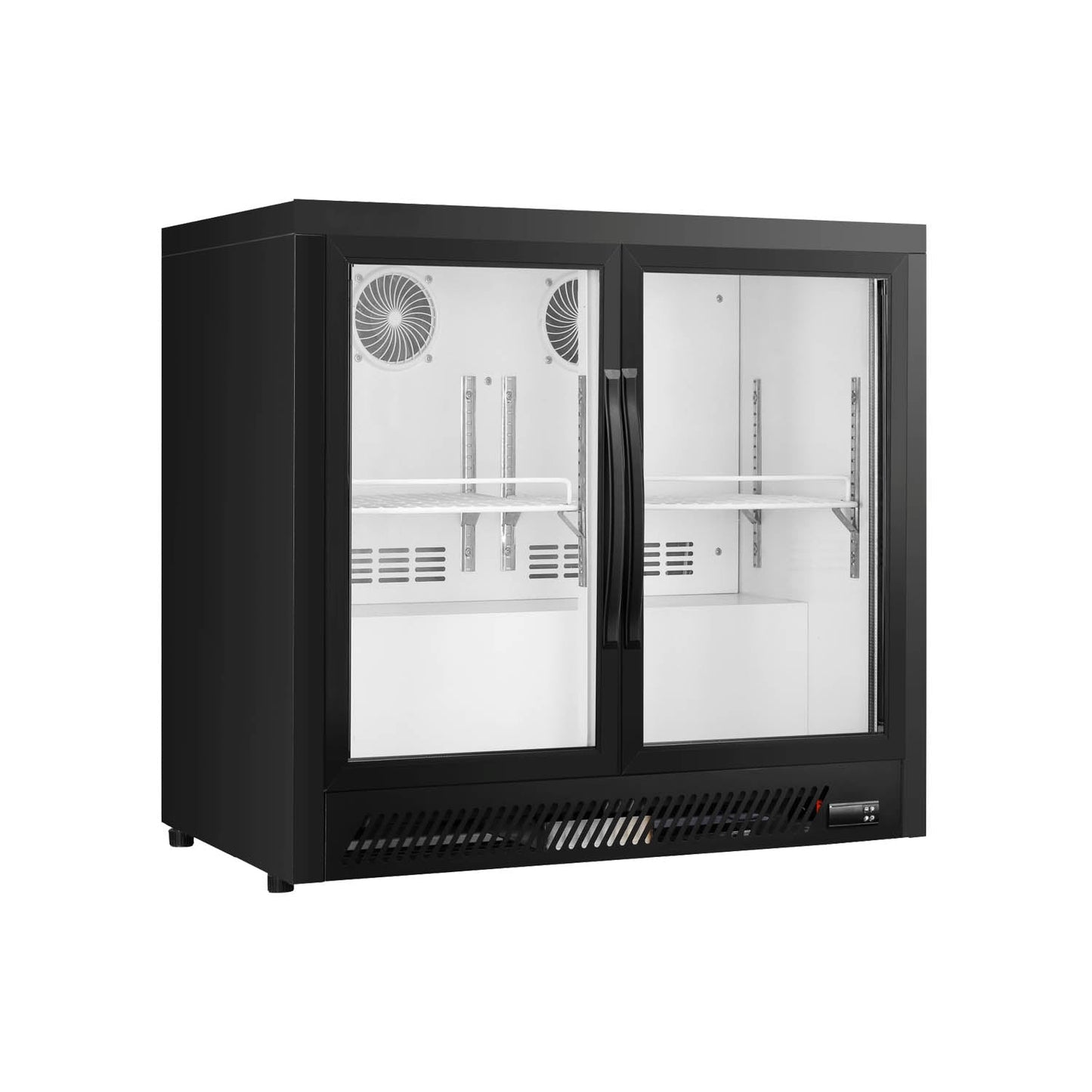 Vitrina vertical con puerta de vidrio Serie de enfriadores con barra trasera de enfriamiento ventilada BT - 1/2/3 puertas