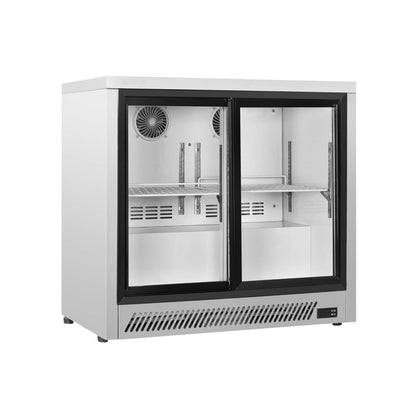 Vitrina vertical con puerta de vidrio Serie de enfriadores con barra trasera de enfriamiento ventilada BT - 1/2/3 puertas