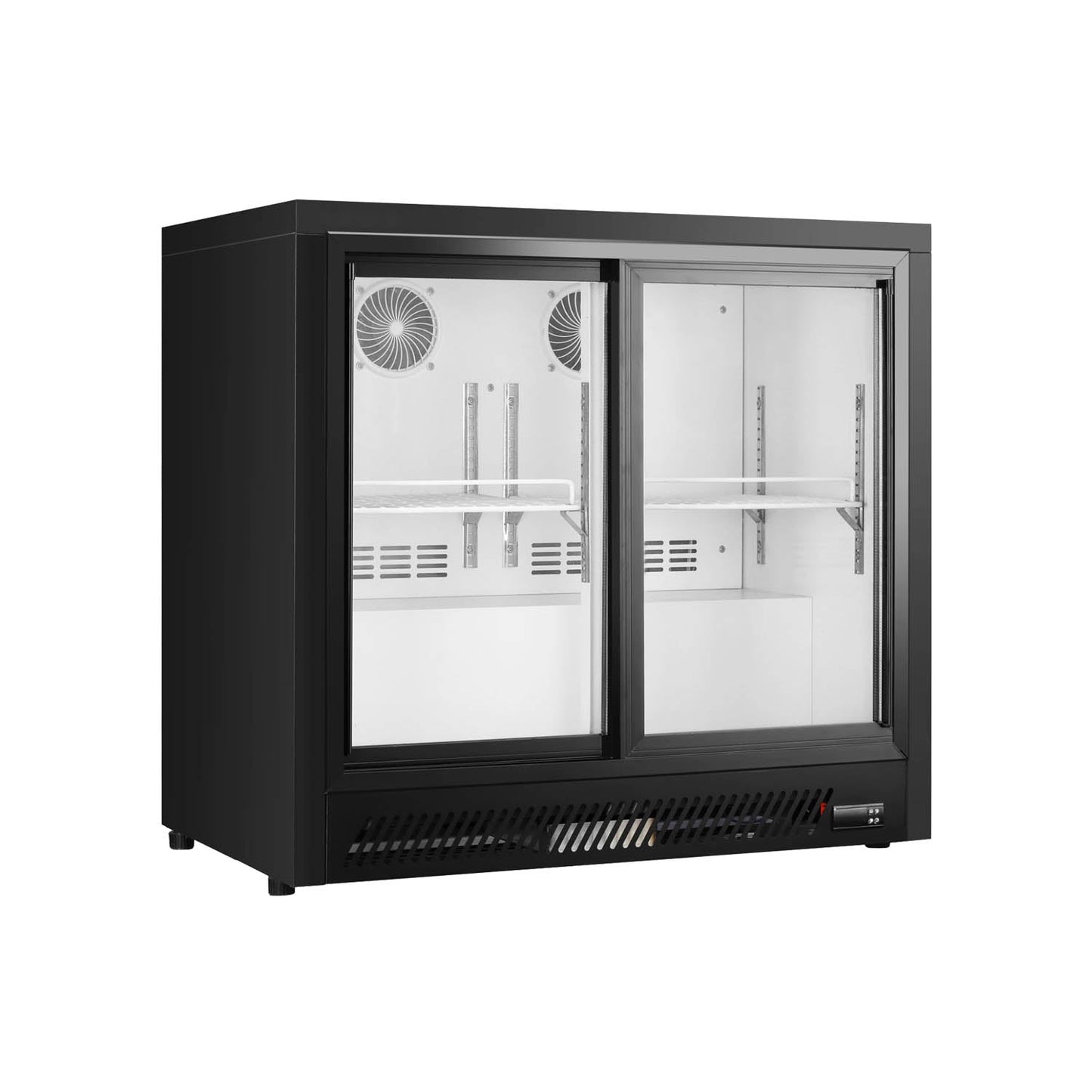 Vitrina vertical con puerta de vidrio Serie de enfriadores con barra trasera de enfriamiento ventilada BT - 1/2/3 puertas