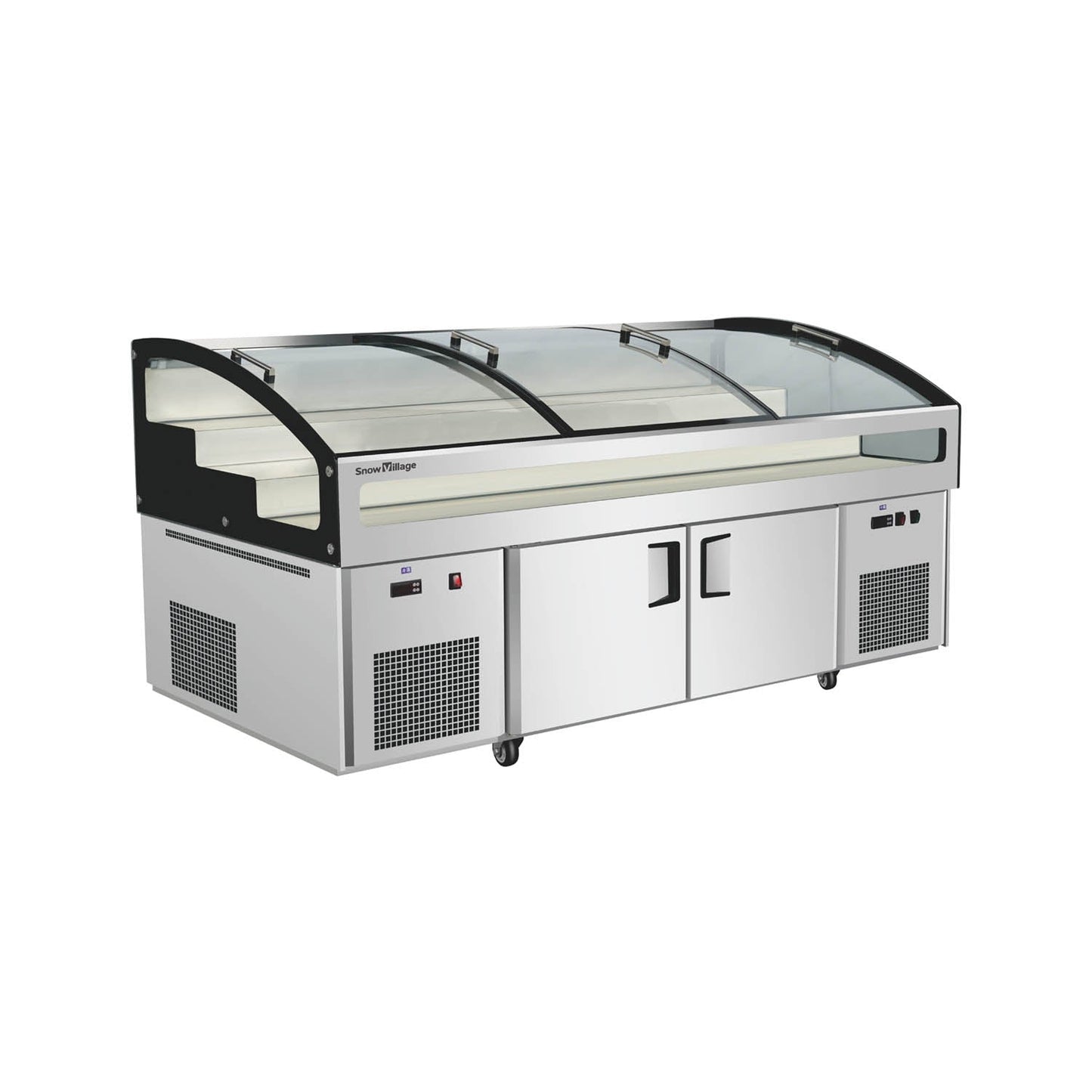 Mesa de exhibición de hielo Serie BT-B - Tipo B (vidrio curvado)