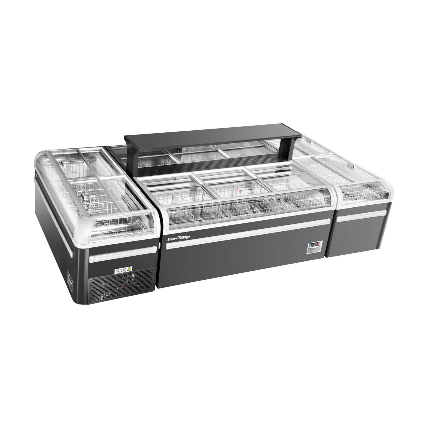 Island Freezer Premium Serie CQG - Puerta corrediza horizontal/vertical (vista frontal/actualizada)