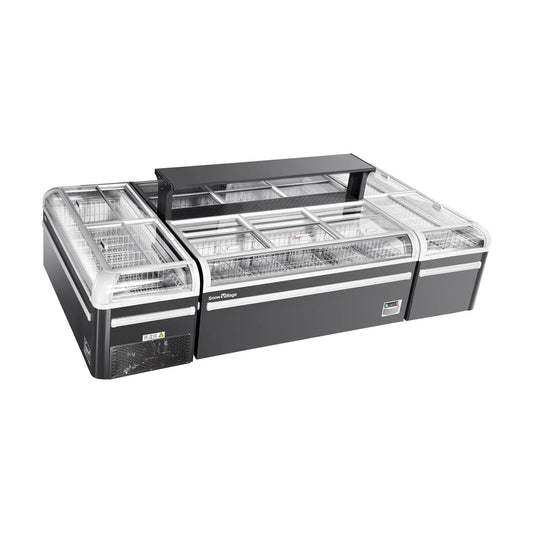 Island Freezer Premium Serie CQG - Puerta corrediza horizontal/vertical (vista frontal/actualizada)