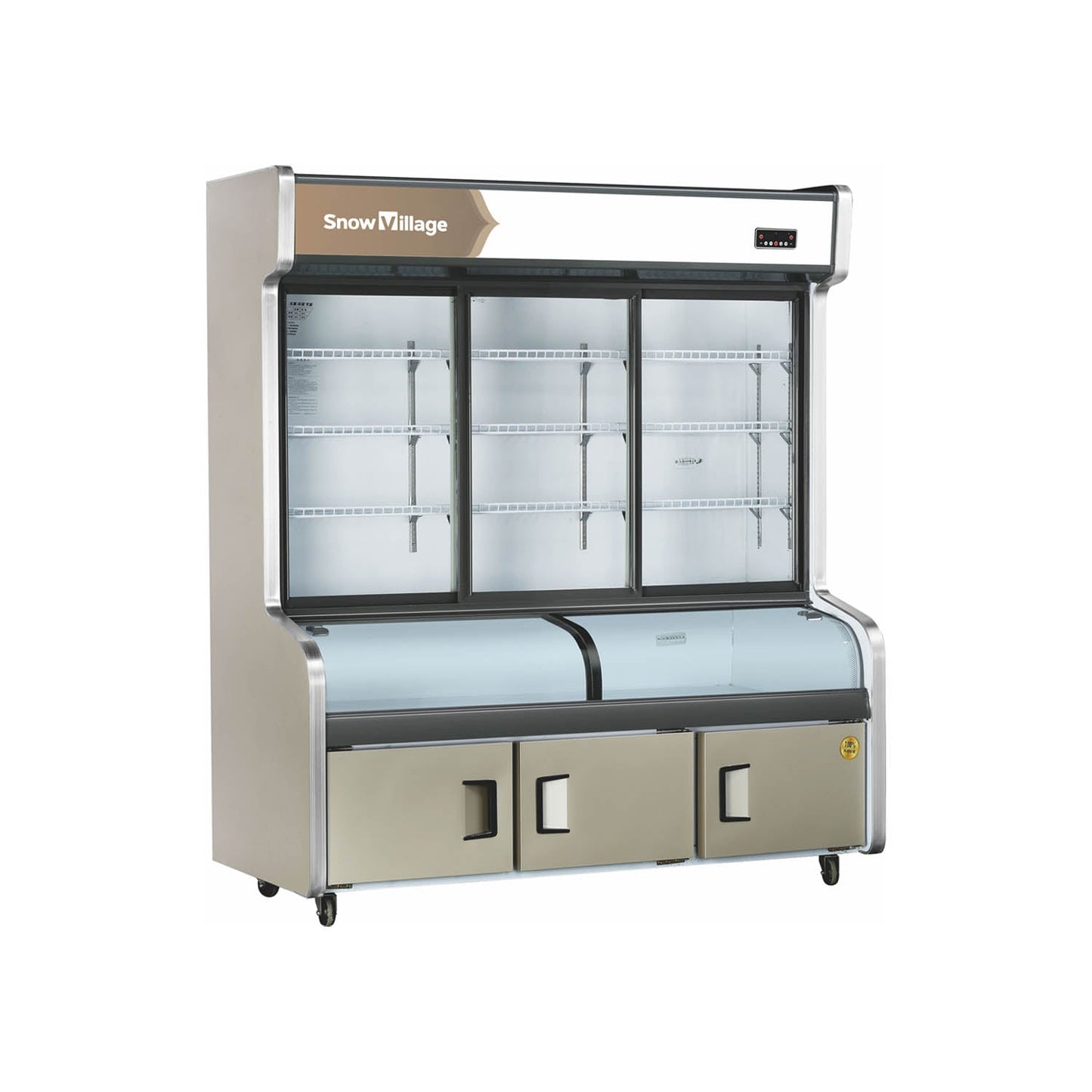 Congelador combinado HY-W Serie de triple temperatura de enfriamiento estático - 3 puertas