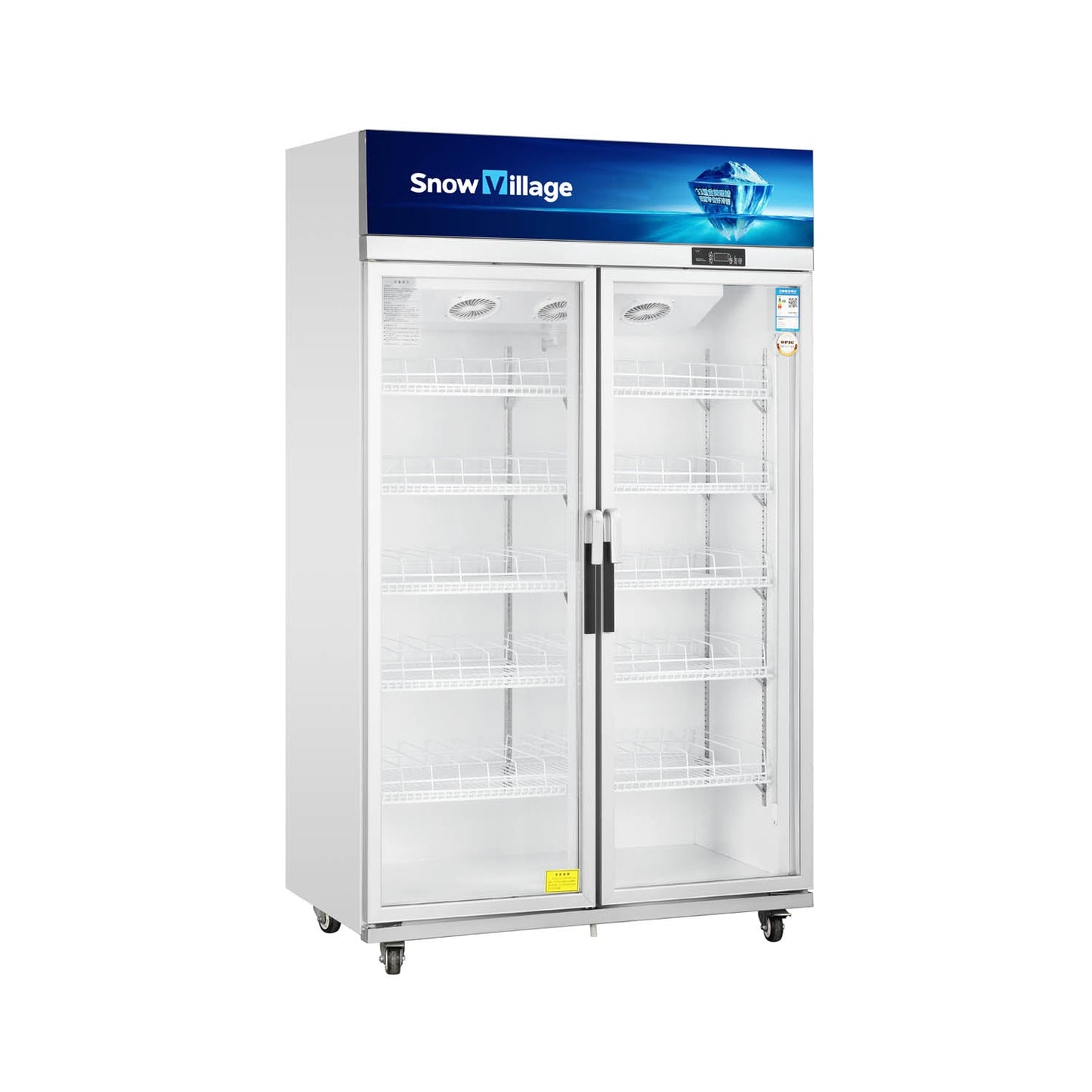 Vitrina vertical con puerta de vidrio Serie LC de refrigeradores de enfriamiento ventilados estándar - 2/3 puertas