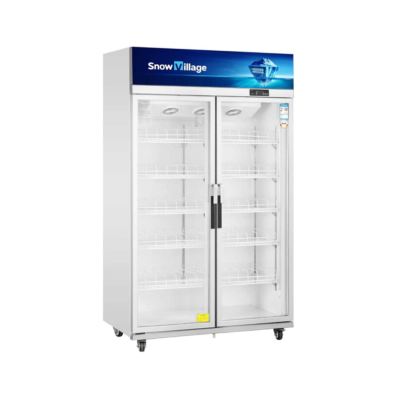 Vitrina vertical con puerta de vidrio Serie LC de refrigeradores de enfriamiento ventilados estándar - 2/3 puertas