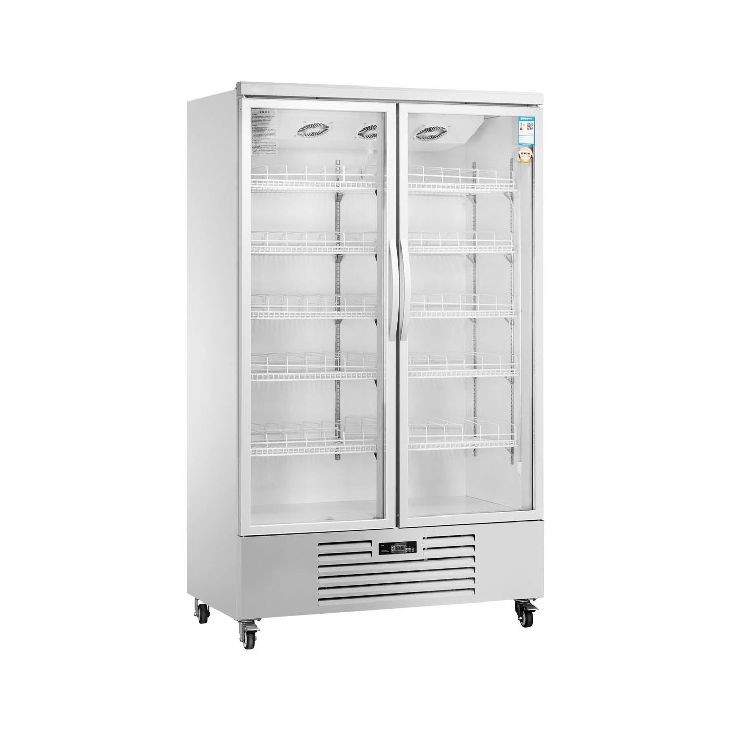 Vitrina vertical con puerta de vidrio Serie LC de refrigeradores de enfriamiento ventilados estándar - 2/3 puertas