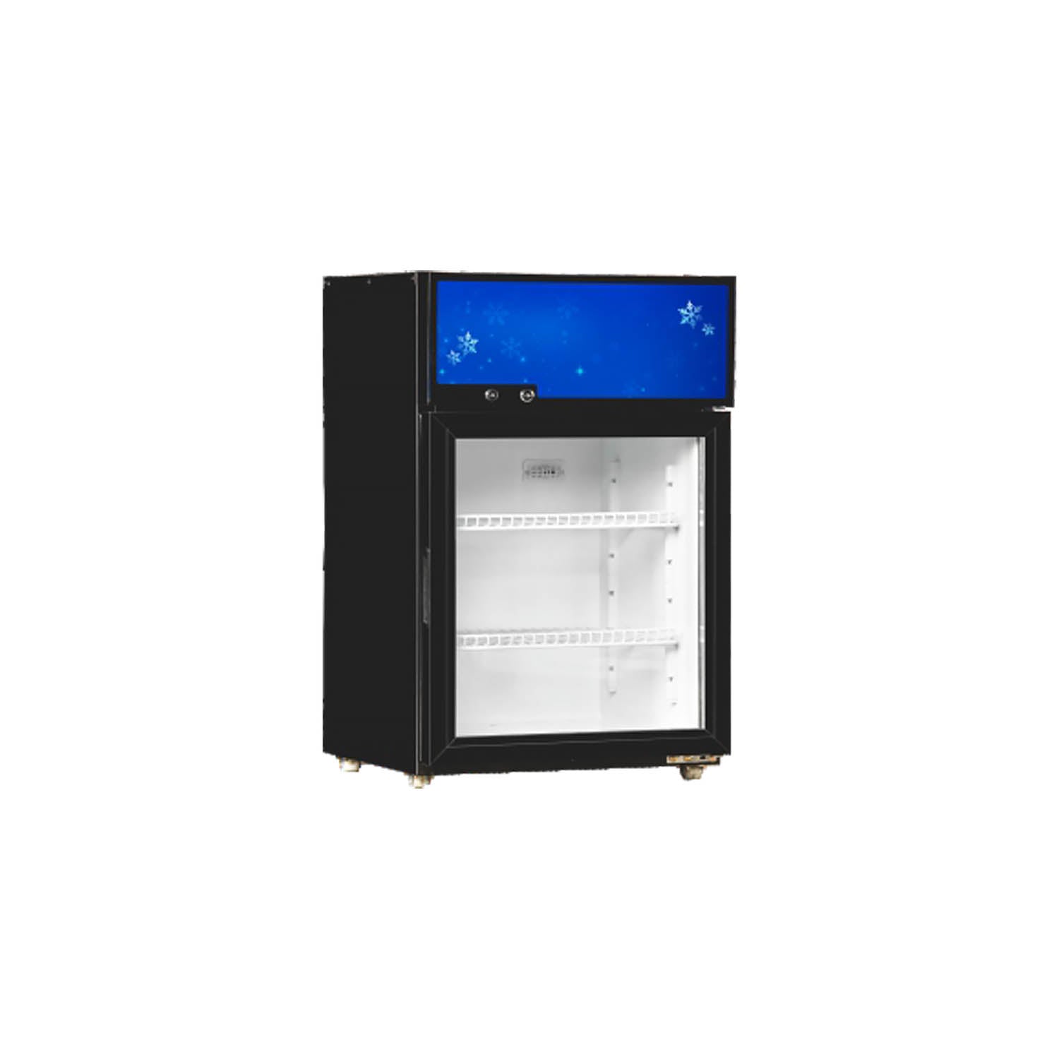 Vitrina vertical de puerta de vidrio Serie LC de refrigeradores de enfriamiento estático - Puerta batiente simple
