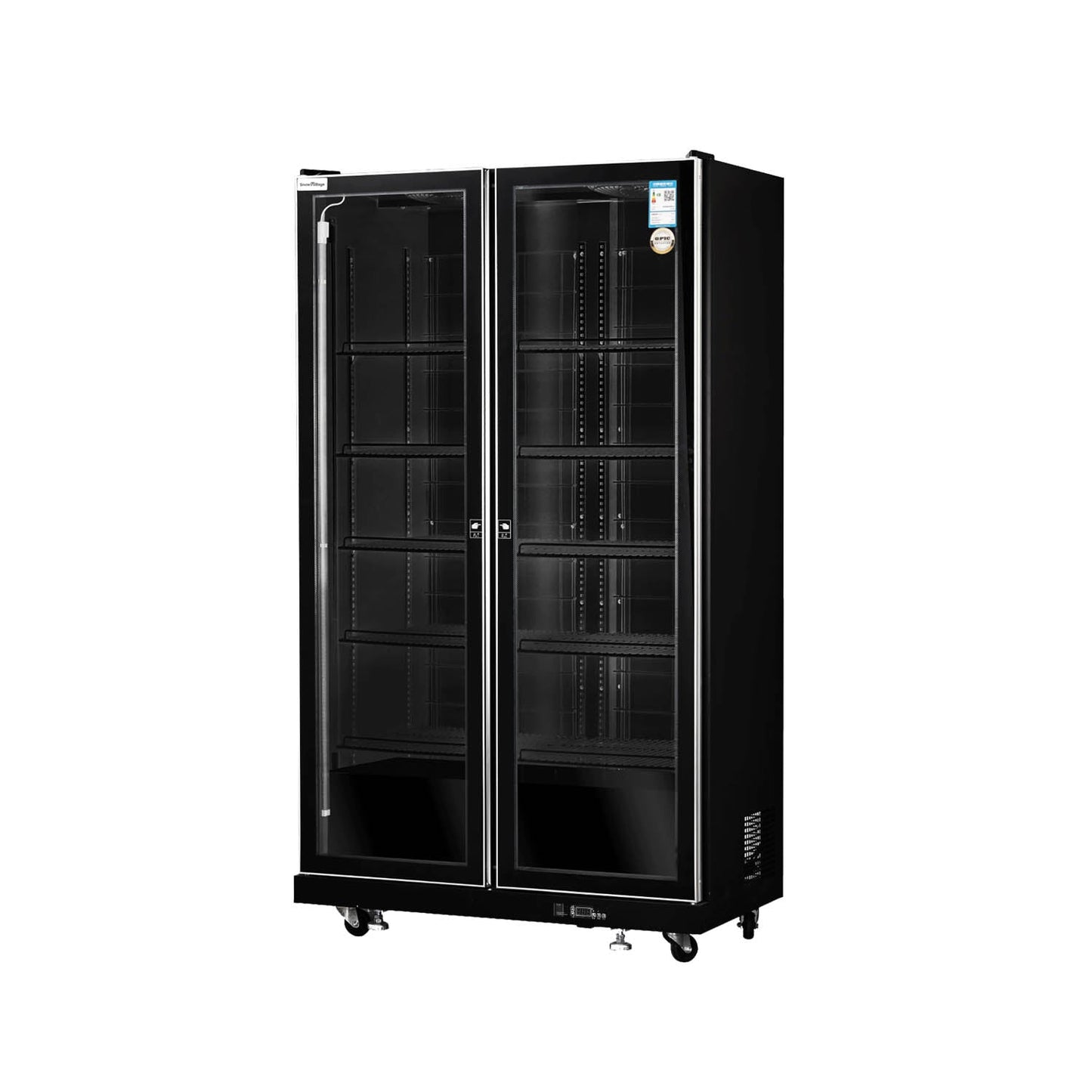 Vitrina vertical con puerta de vidrio Serie LC-B de enfriadores de vino con refrigeración ventilada - 2/3 puertas
