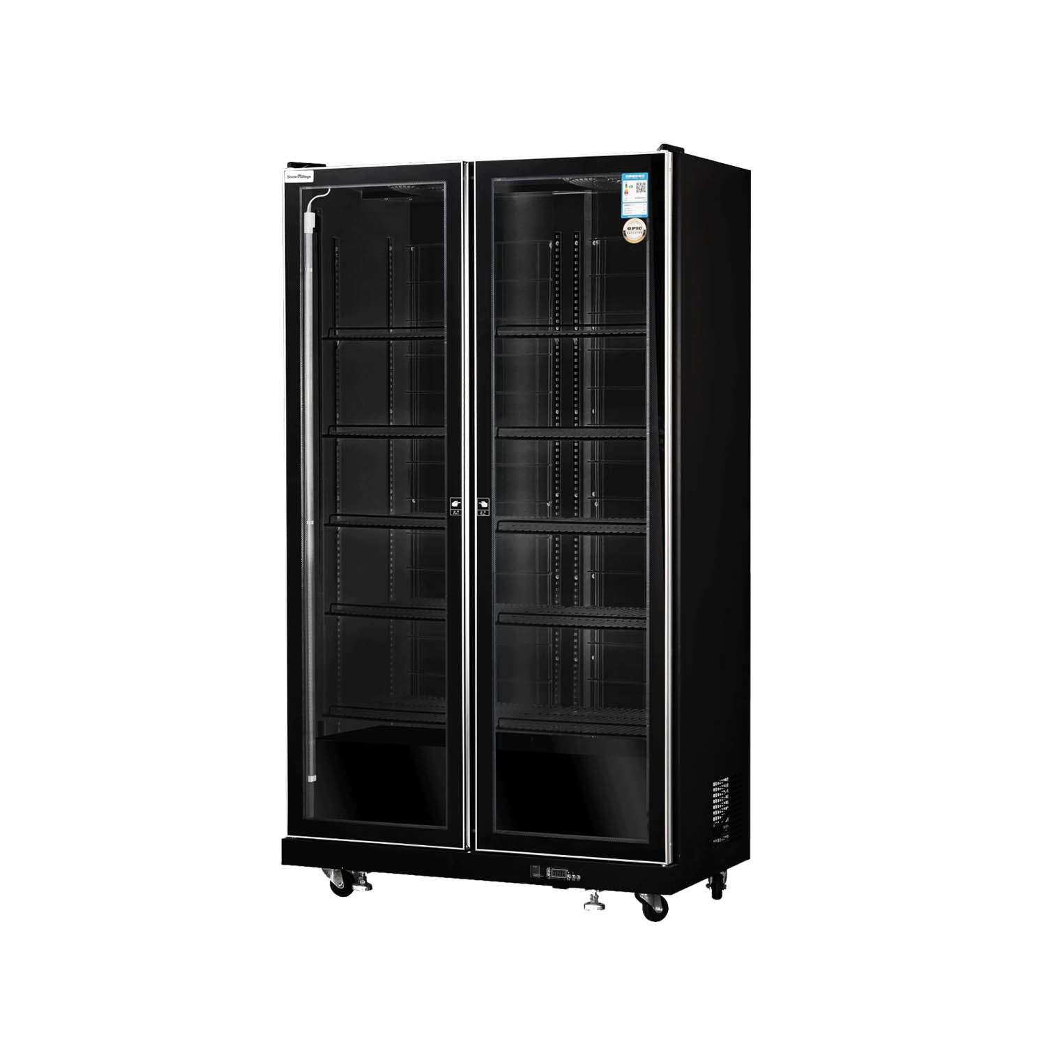 Vitrina vertical con puerta de vidrio Serie LC-B de enfriadores de vino con refrigeración ventilada - 2/3 puertas