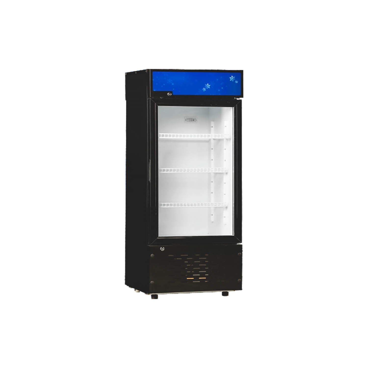 Vitrina vertical de puerta de vidrio Serie LC de refrigeradores de enfriamiento estático - Puerta batiente simple