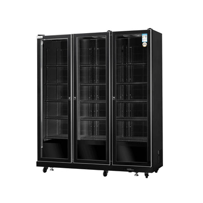 Vitrina vertical con puerta de vidrio Serie LC-B de enfriadores de vino con refrigeración ventilada - 2/3 puertas
