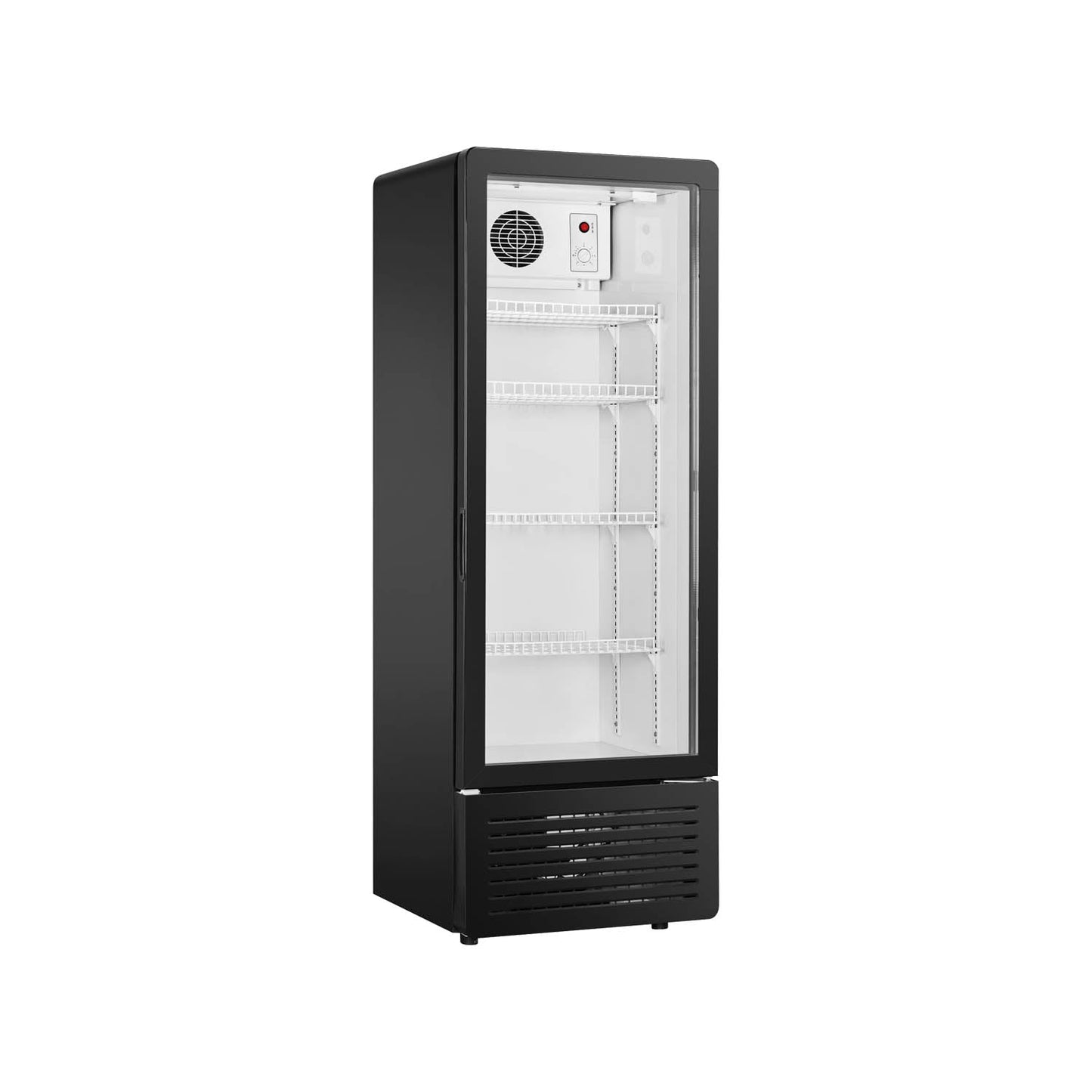 Vitrina vertical con puerta de vidrio Serie LC de refrigeradores de enfriamiento estático - Puerta única (parte superior plana)