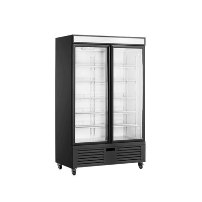 Vitrina de puerta de vidrio vertical LC/LD Serie de refrigerador y congelador de refrigeración ventilada premium: 1/2/3 puertas