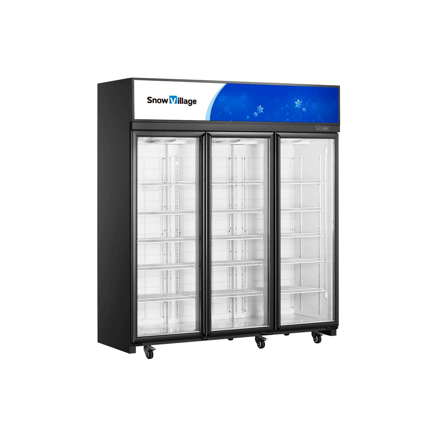 Vitrina vertical de puerta de vidrio LC/LD Serie de refrigerador y congelador de refrigeración ventilada - 1/2/3/4 puertas