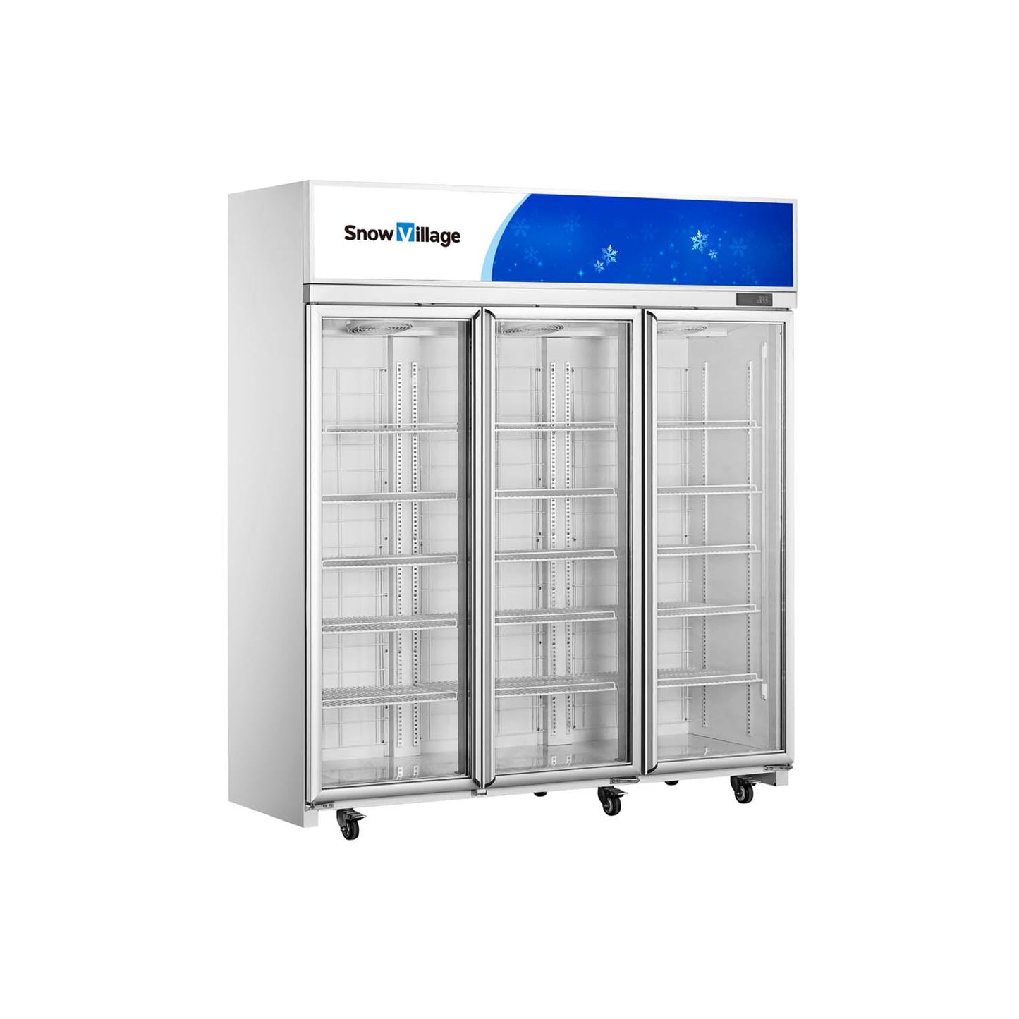 Vitrina vertical de puerta de vidrio LC/LD Serie de refrigerador y congelador de refrigeración ventilada - 1/2/3/4 puertas