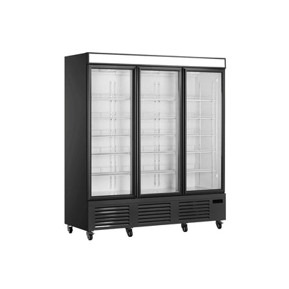 Vitrina de puerta de vidrio vertical LC/LD Serie de refrigerador y congelador de refrigeración ventilada premium: 1/2/3 puertas