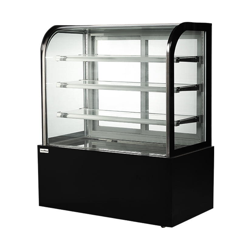 Cake Upright Showcase Serie DG - Tres estantes (curvados)
