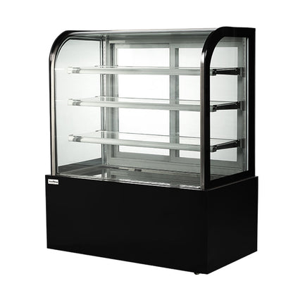Cake Upright Showcase Serie DG - Tres estantes (curvados)