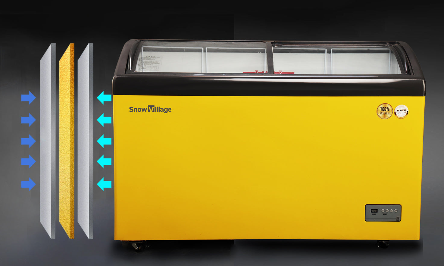 Congelador horizontal Serie SD/SC - Congelador de helados (Amarillo)