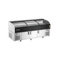 Mesa de exhibición Ice SS-FZ Serie de temperatura dual plana/Tri-Steps - 3 puertas corredizas