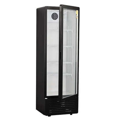 Vitrina vertical con puerta de vidrio Serie LC de refrigeradores de enfriamiento estático - Puerta única (parte superior plana)