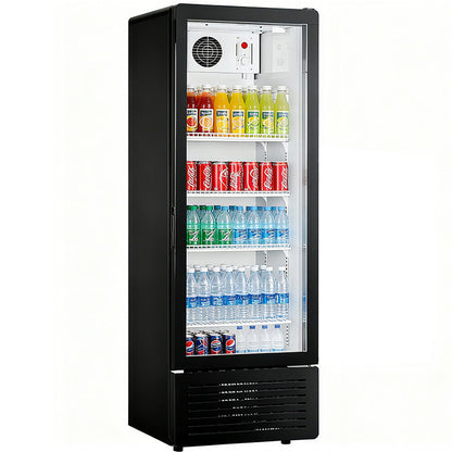 Vitrina vertical con puerta de vidrio Serie LC de refrigeradores de enfriamiento estático - Puerta única (parte superior plana)