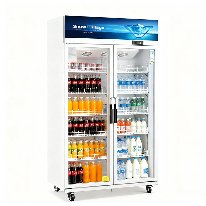 Vitrina vertical con puerta de vidrio Serie LC de refrigeradores de enfriamiento ventilados estándar - 2/3 puertas