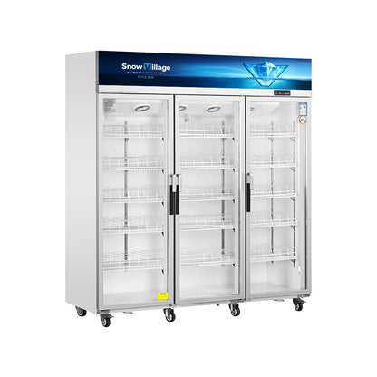Vitrina vertical con puerta de vidrio Serie LC de refrigeradores de enfriamiento ventilados estándar - 2/3 puertas