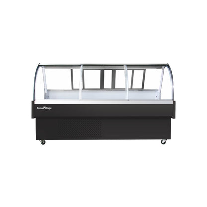 Refrigerador horizontal abierto XC-XR Serie de enfriamiento estático - Tipo curvo (puerta corrediza delantera/trasera)