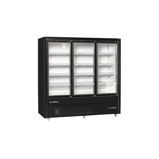 Serie vertical del congelador del refrigerador del escaparate de la puerta de vidrio del congelador XC-ZC del supermercado - tipo enchufable