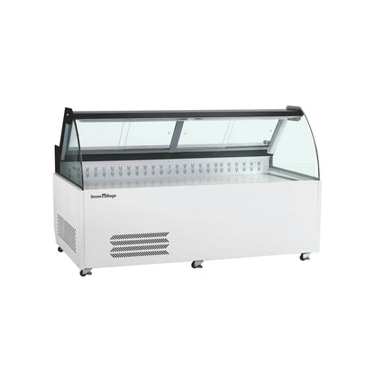 Serie de enfriamiento ventilada escaparate de la tienda de delicatessen del congelador YBG/SS del supermercado - tipo curvo