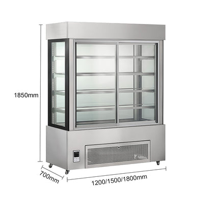 Vitrina vertical para pasteles Serie DG-FZGW - Recta (cuatro estantes)