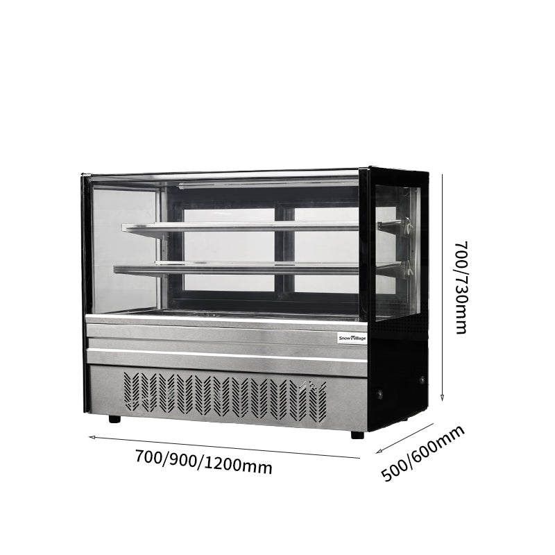 Cake Showcase Serie DG-TZ Encimera - Recta (Dos estantes)