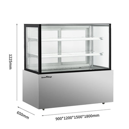 Cake Upright Showcase Serie DG - Tres estantes (recto)