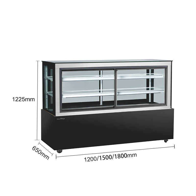 Cake Upright Showcase Serie DG - Dos estantes (recto)