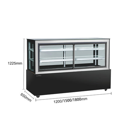 Cake Upright Showcase Serie DG - Dos estantes (recto)