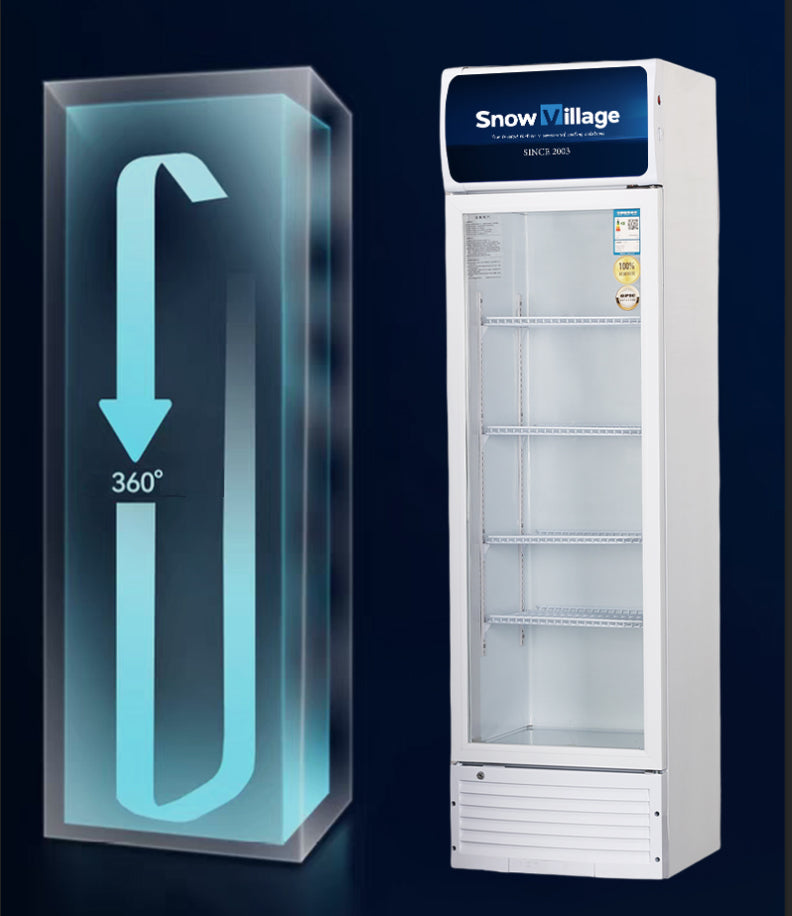 Vitrina vertical con puerta de vidrio Serie LC-A de refrigeradores de enfriamiento estático estándar - Puerta única (marco de plástico)