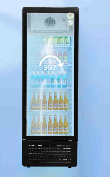 Vitrina vertical con puerta de vidrio Serie LC de refrigeradores de enfriamiento estático - Puerta única (parte superior plana)